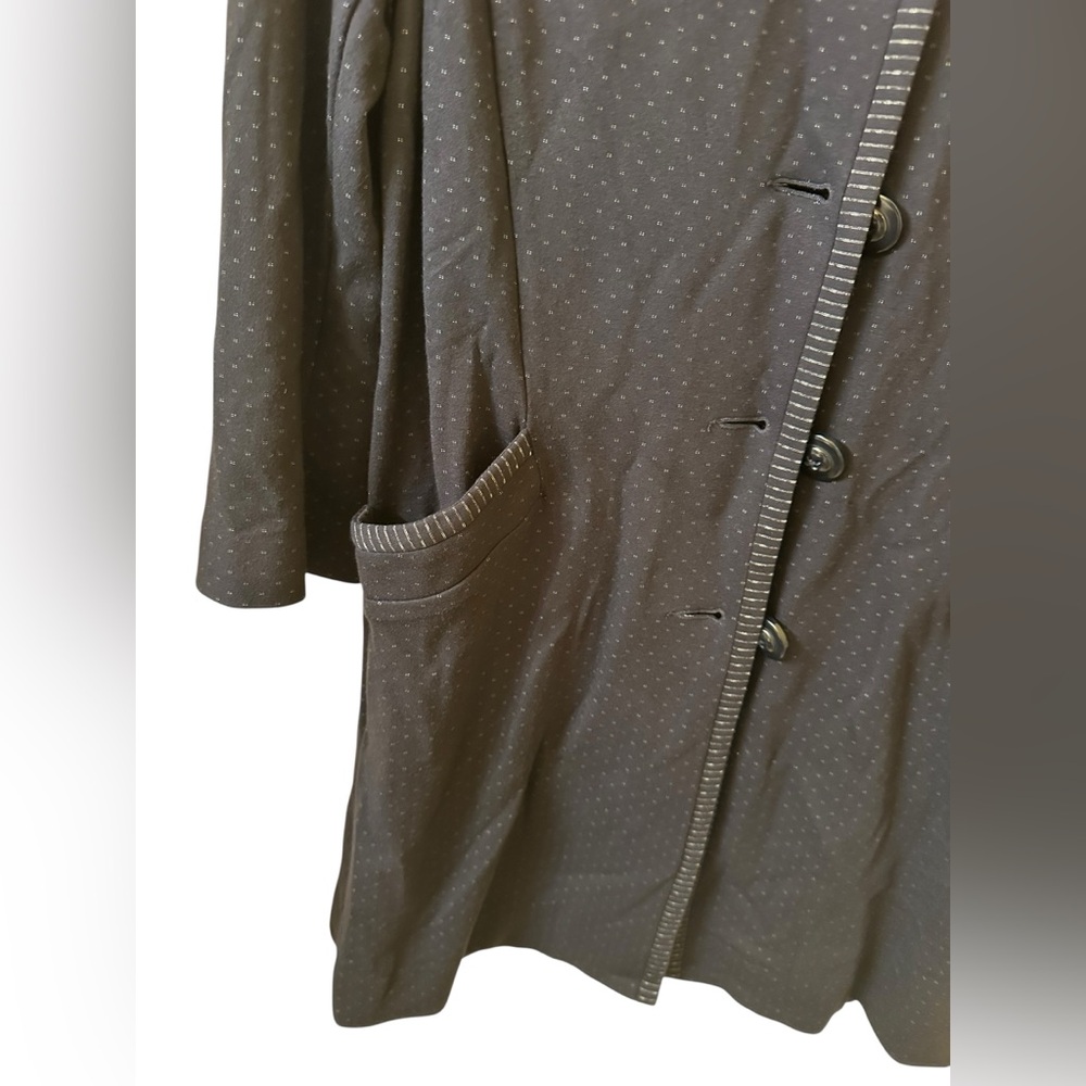 CAbi dark navy blue carriage jacket with Dotted Texture size S - Picture 7 of 10